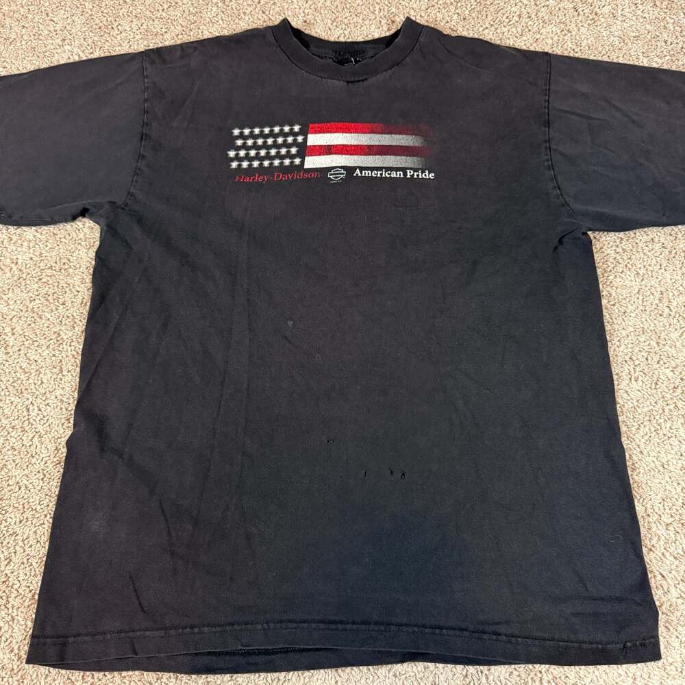Vintage 2003 Harley Davidson Atlantic City NJ American Pride T Shirt USA XL